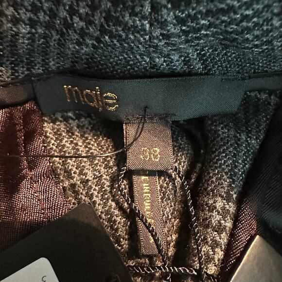 Maje Checked Bermuda Business Casual Culottes Size EU 38 Medium - Picture 3 of 13